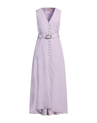 TWINSET Long dress Lilac 75% Lyocell, 25% Linen