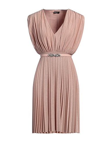 LIU •JO Pleated dress Blush 64% Viscose, 16% Polyester, 14% Polyamide, 6% Elastane