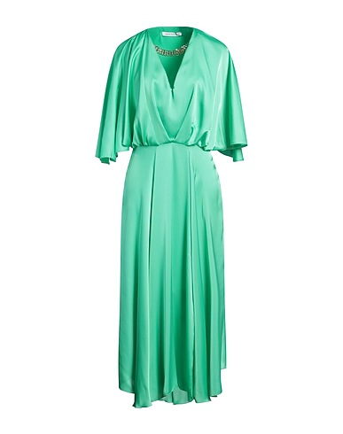 SIMONA CORSELLINI Vestito lungo Verde chiaro 100% Poliestere