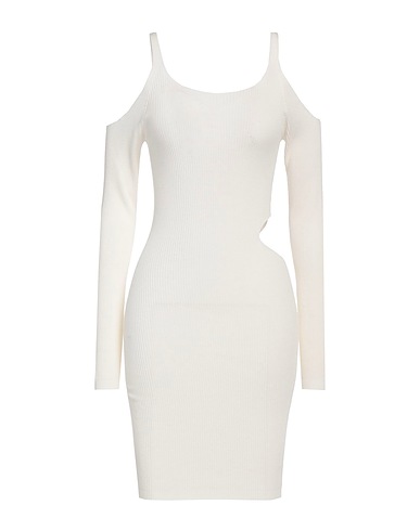 KONTATTO Sheath dress White 88% Viscose, 12% Polyester