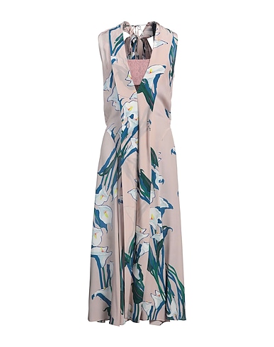 ROCHAS Long dress Antique rose 100% Silk, Polyamide, Elastane