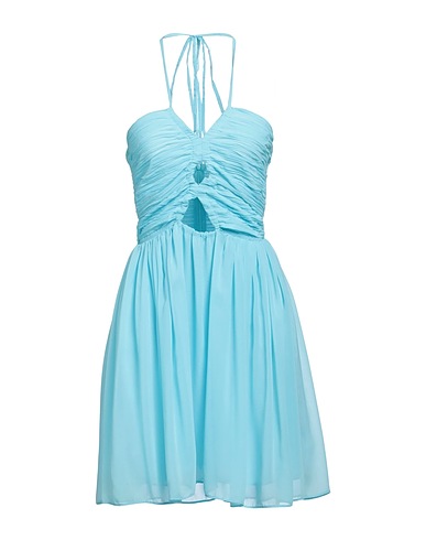 SUOLI Short dress Sky blue 100% Polyester
