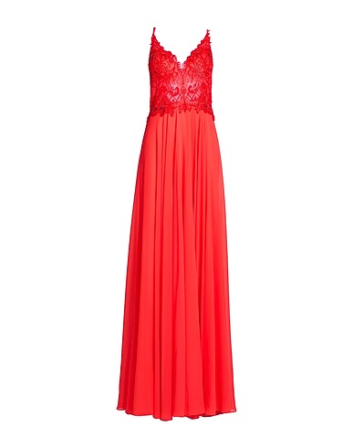 CARLA RUIZ Long dress Coral 100% Polyester