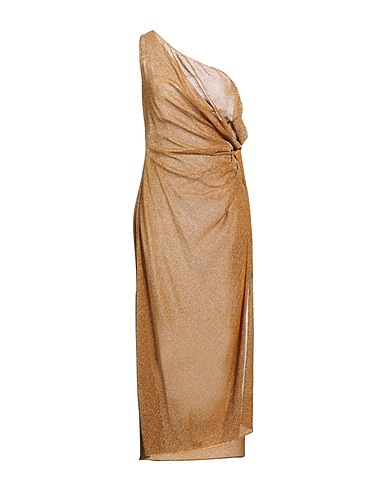 OSÉREE Midi-Kleid Gold 64% Polyamid, 36% Bananenfasern