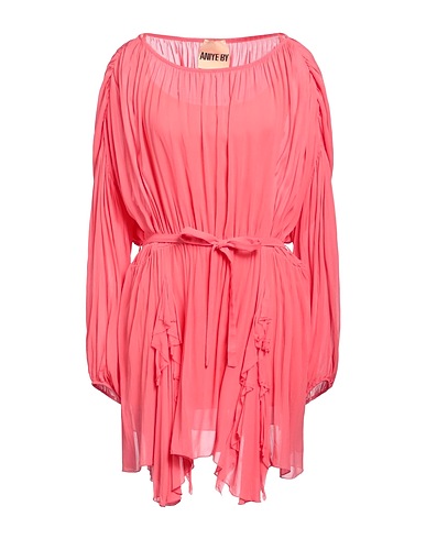 ANIYE BY Pleated dress Salmon pink 100% Viscose, Polyester