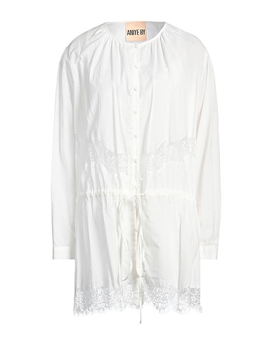 ANIYE BY Shirt dress Ivory 100% Cotton, Polyamide