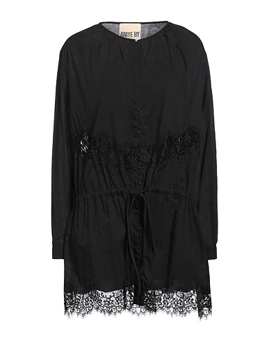 ANIYE BY Shirt dress Black 100% Cotton, Polyamide
