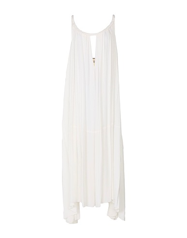ELISABETTA FRANCHI Long dress White 100% Viscose