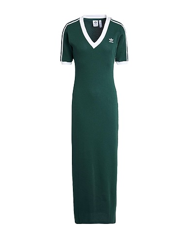 ADIDAS ORIGINALS Maxi dresses VERDE SCURO 79% Cotton, 21% Recycled polyester