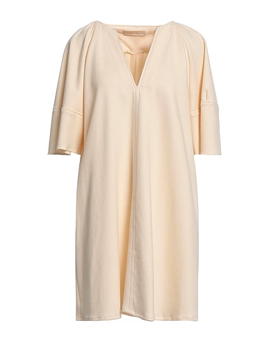 VANESSA BRUNO Short dress Cream 59% Polyester, 40% Cotton, 1% Elastane