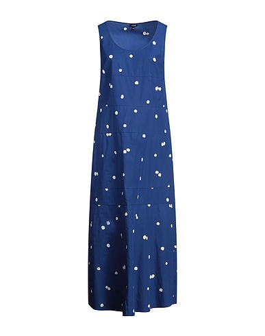 ASPESI Long dress Navy blue 100% Cotton
