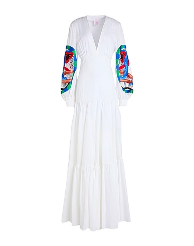 STELLA JEAN Vestido largo Blanco 100% Algodón