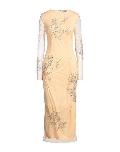 DES_PHEMMES Long dress Apricot 100% Nylon