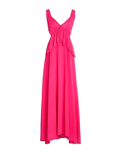 WHITE WISE Long dress Fuchsia 100% Polyester