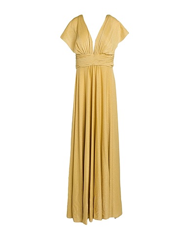 ALLURE EVENING Langes Kleid Senf 100% Polyester