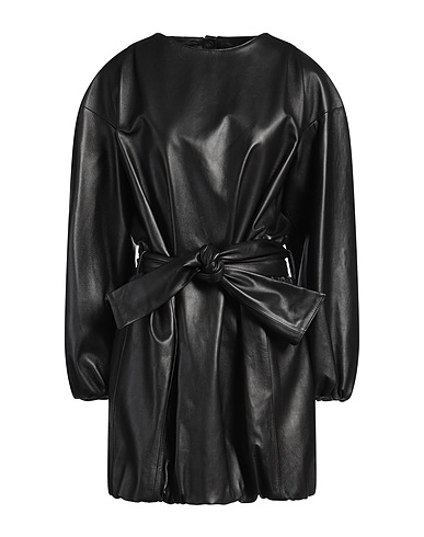 THE AL Short dress Black 100% Leather