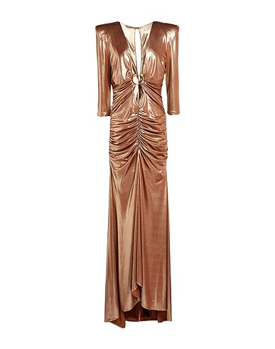 W LES FEMMES by BABYLON Long dress Copper 95% Polyamide, 5% Elastane