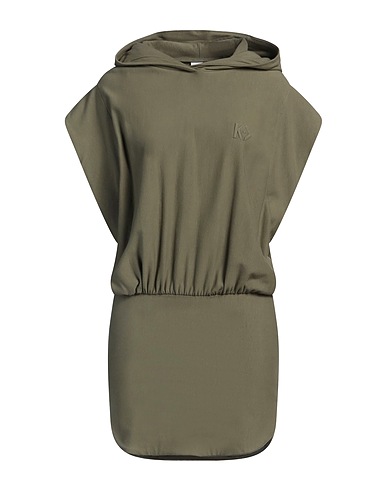 KOSTUMNº1 GENYAL! Short dress Military green 95% Cotton, 5% Elastane