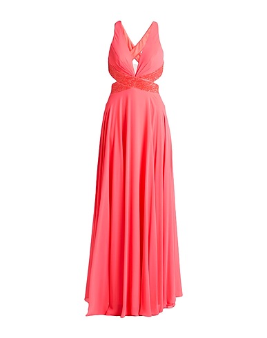 ALLURE EVENING Long dress Coral 100% Polyester