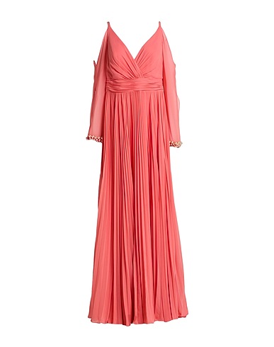 ALLURE EVENING Long dress Salmon pink 100% Polyester
