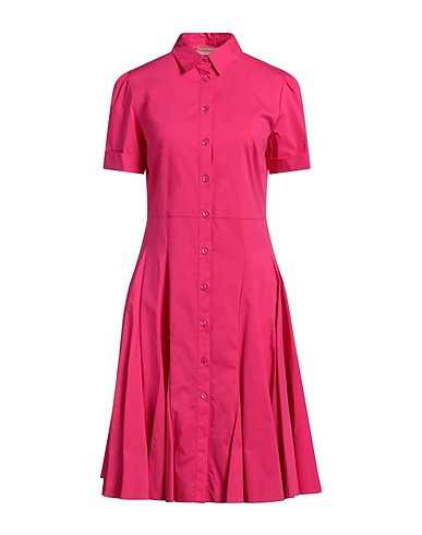 PUROTATTO Hemdkleid Fuchsia 88% Baumwolle, 8% Polyamid, 4% Elastan