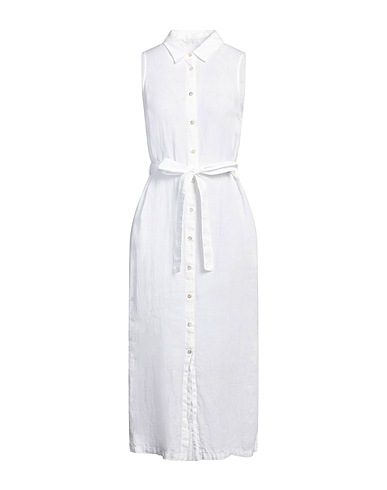 120% LINO Midi dress White 100% Linen