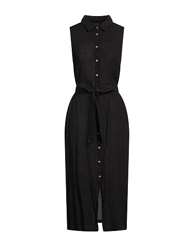 120% LINO Midi dress Black 100% Linen