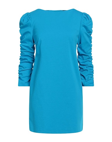 SOALLURE Sheath dress Azure 52% Cotton, 40% Polyamide, 8% Elastane