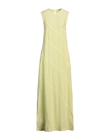 PESERICO Long dress EASY Pastel yellow 100% Linen