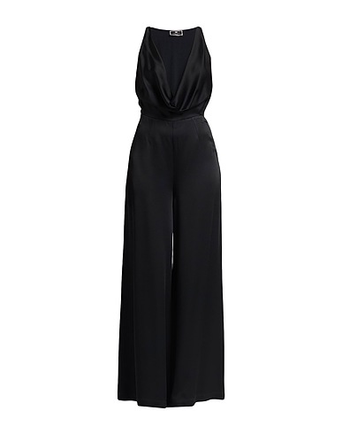ELISABETTA FRANCHI Jumpsuits and Dungarees Black 66% Acetate, 34% Viscose