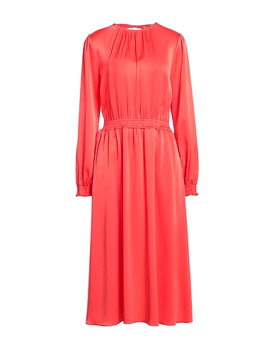 MICHAEL MICHAEL KORS Midi dress Coral 82% Triacetate, 18% Polyester