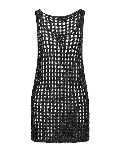 ROBERTO COLLINA Sheath dress Black 80% Polyamide, 20% Cotton
