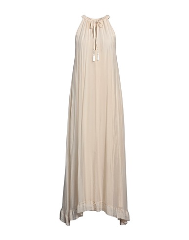 KAOS JEANS Long dress Cream 70% Viscose, 30% Silk