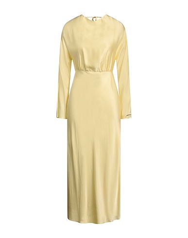 CALVIN KLEIN Langes Kleid Pastellgelb 100% Viskose