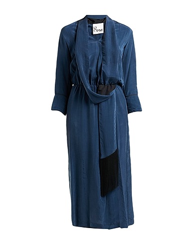 8PM Long dress Slate blue 100% Cupro, Polyester, Acetate