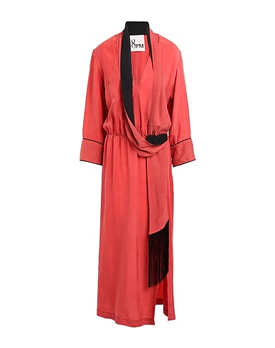8PM Long dress Rust 100% Cupro, Polyester, Acetate