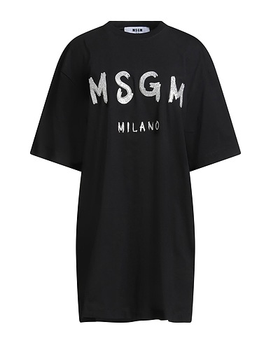 MSGM Short dress Black 100% Cotton
