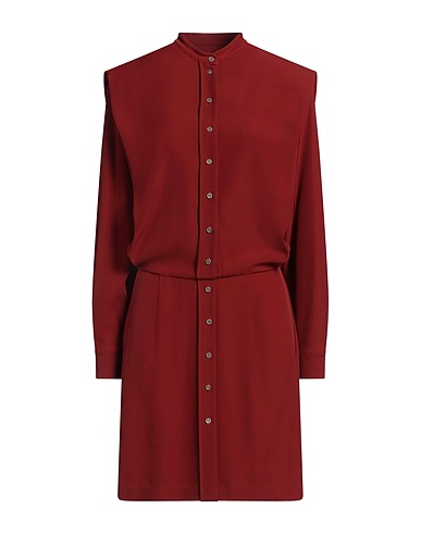 8PM Short dress Brick red 96% Polyester, 4% Elastic fibres