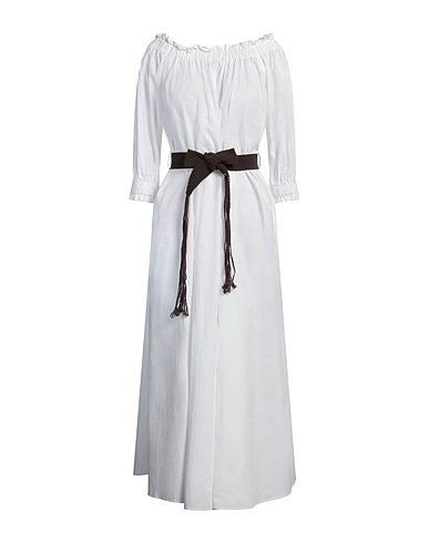 P.A.R.O.S.H. Vestito lungo Bianco 100% Cotone