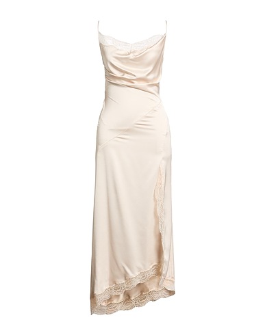 PINKO Long dress Ivory 100% Polyester, Polyamide