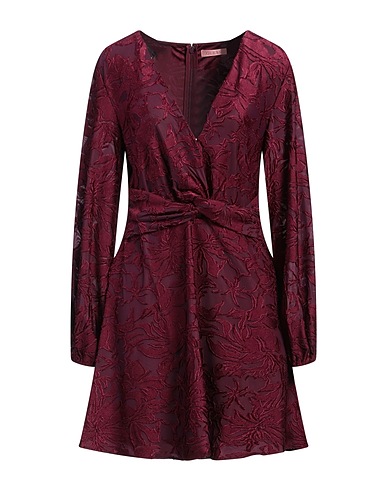 GUESS Short dress Plum 55% Polyester, 34% Polyamide, 11% Elastane