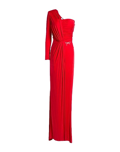 ELISABETTA FRANCHI Long dress Red 92% Cupro, 8% Elastane