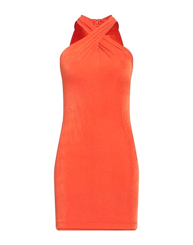GUESS Sheath dress Orange 95% Polyester, 5% Elastane