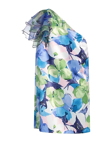 ANNA SIRICO COUTURE Robe asymétrique BIANCO 95% Polyester, 5% Élasthanne