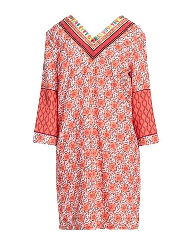 LANACAPRINA Short dress Red 92% Polyester, 8% Elastane