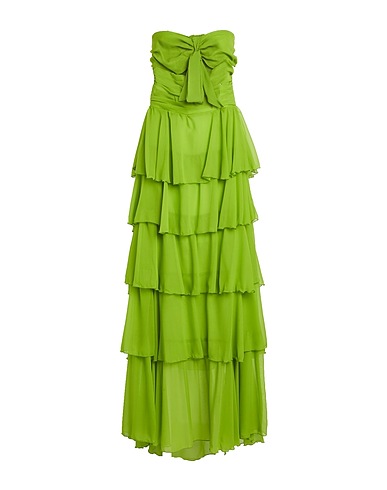 W LES FEMMES by BABYLON Long dress Light green 100% Polyamide