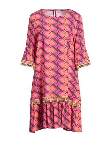 LANACAPRINA Kurzes Kleid Fuchsia 100% Viskose