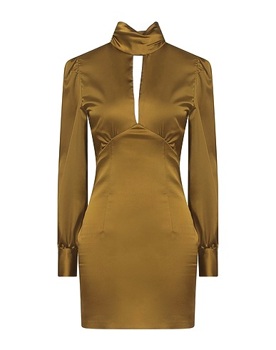 NINEMINUTES Sheath dress Military green 97% Polyester, 3% Elastane