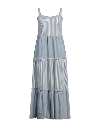 PUROTATTO Long dress Sky blue 55% Linen, 45% Viscose
