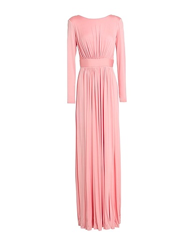 ELISABETTA FRANCHI Long dress Pink 92% Cupro, 8% Elastane